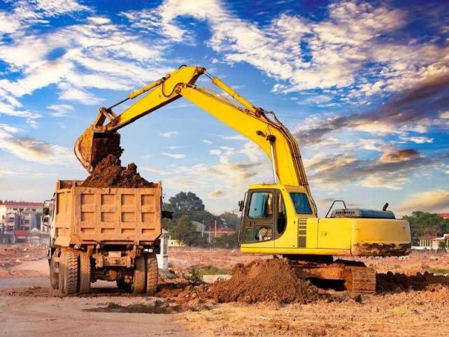 Silinder hidraulik ing mesin konstruksi