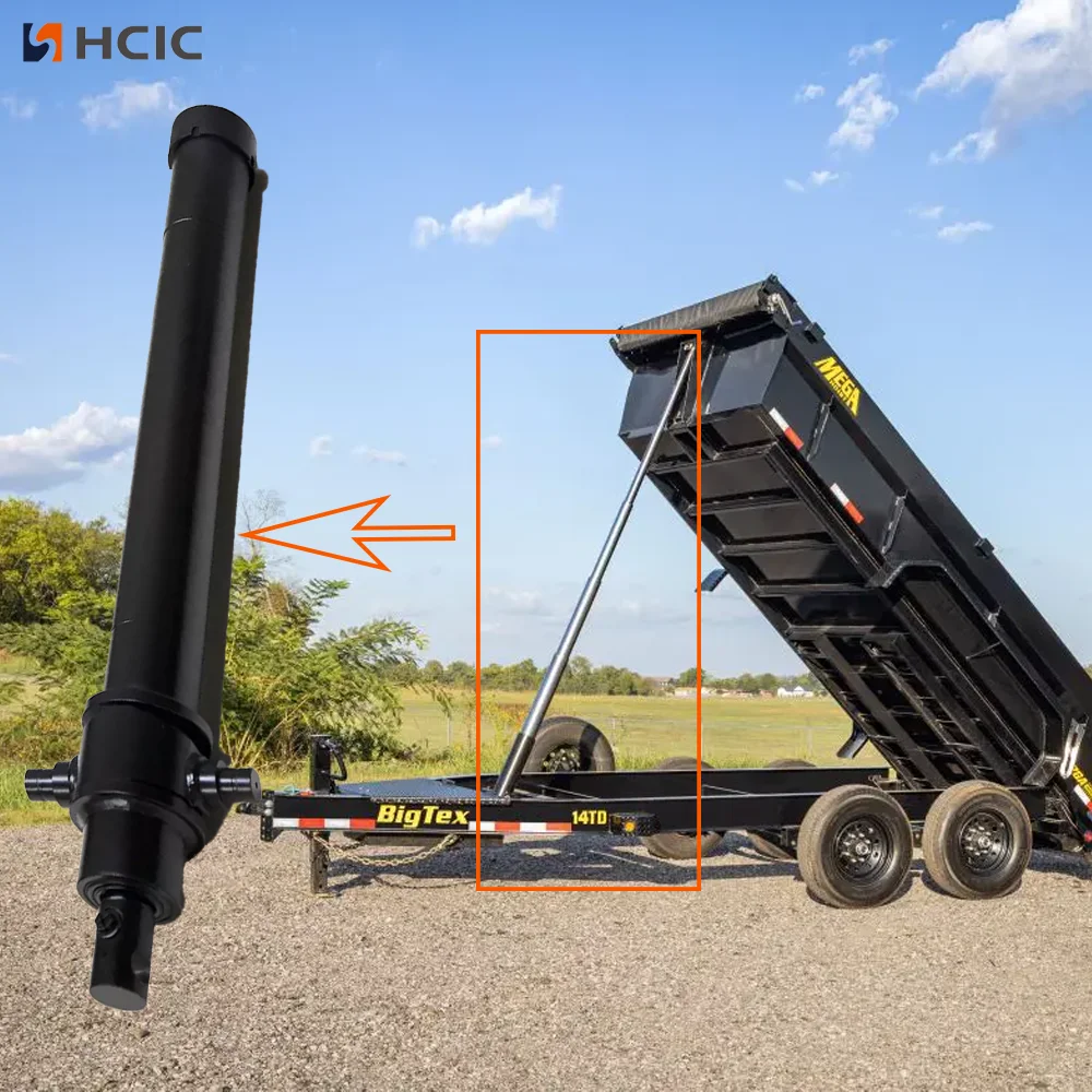 4-Stage Underbody Telescopic Tipping Cylinder kanggo Heavy Dump Trailer