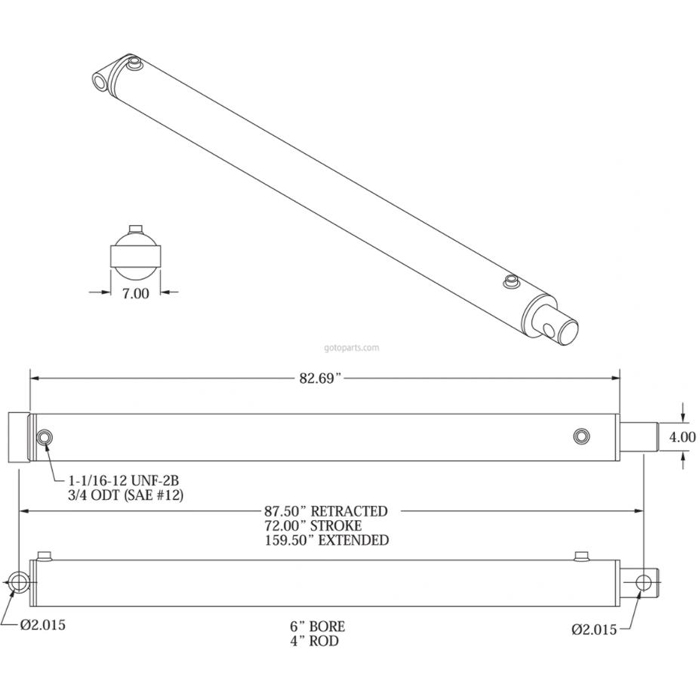 Silinder Hidrolik 6 Inch