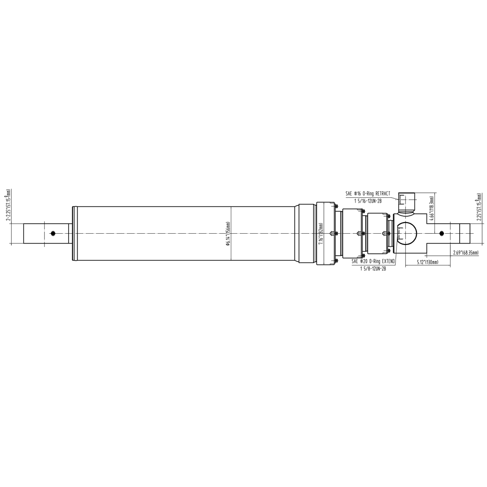 Double Acting Hydraulic Cylinder kanggo Sampah Compactor