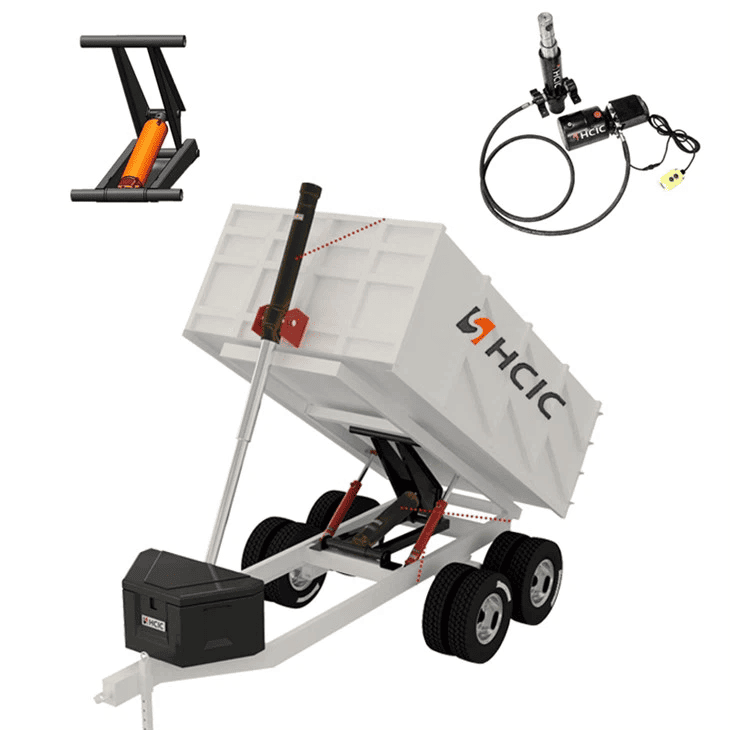Ton gedhe HSG High Pressure Hydraulic Oil Silinder Kanggo Dump Trailer
